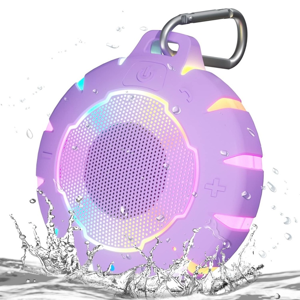 HEYSONG Waterproof Shower Bluetooth Speaker, Durable & Portable with Clear